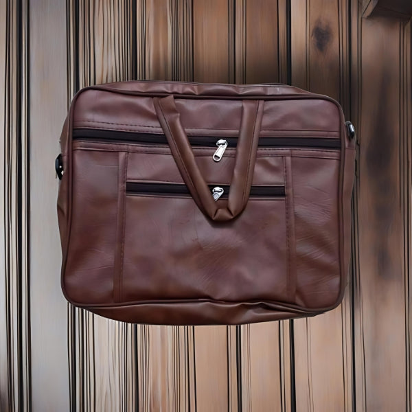 15-Inch Multi-Functional Messenger Bag : Stylish Crossbody Bag for Men and Women (Dark Brown)