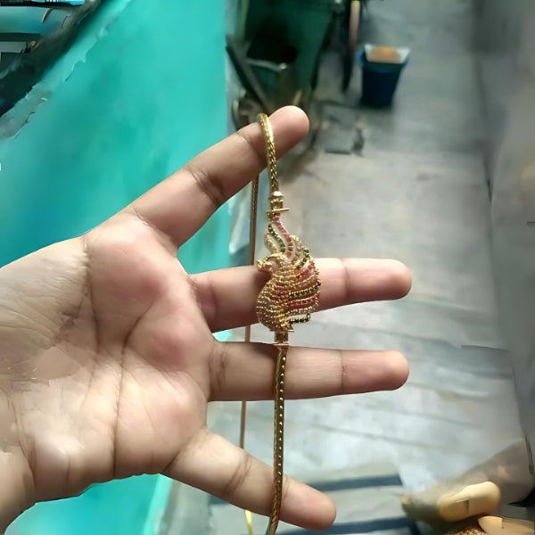 Exquisite Gold Plated 24" Long Thali/Mugappu/Mop/Kodi/Mopu/Cobra/Murukku/Rope Necklace/Chain Pendant – A Fusion of Elegance and Tradition for Women/Girls