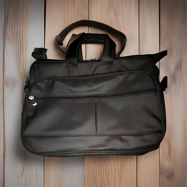 16-Inch Multi-Functional Messenger Bag : Stylish Crossbody, File, Doctor, and Tools Bag for Men and Women (Black)