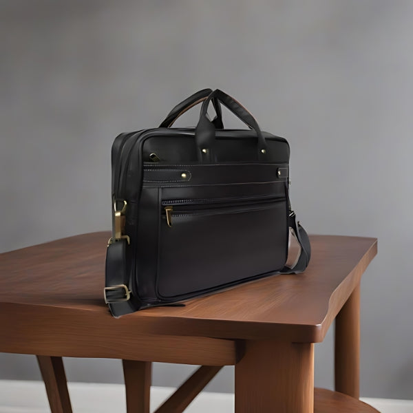 Versatile 16 inches Laptop Messenger Bag : Carry with Style and Extra Space for all accessories (Black)