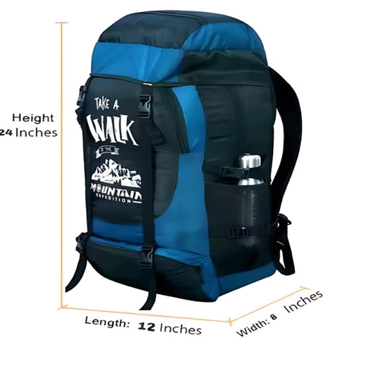 60L Light Blue Colour Camping and Travelling Rucksack Bag for Outdoor Sports, Hiking, and Trekking